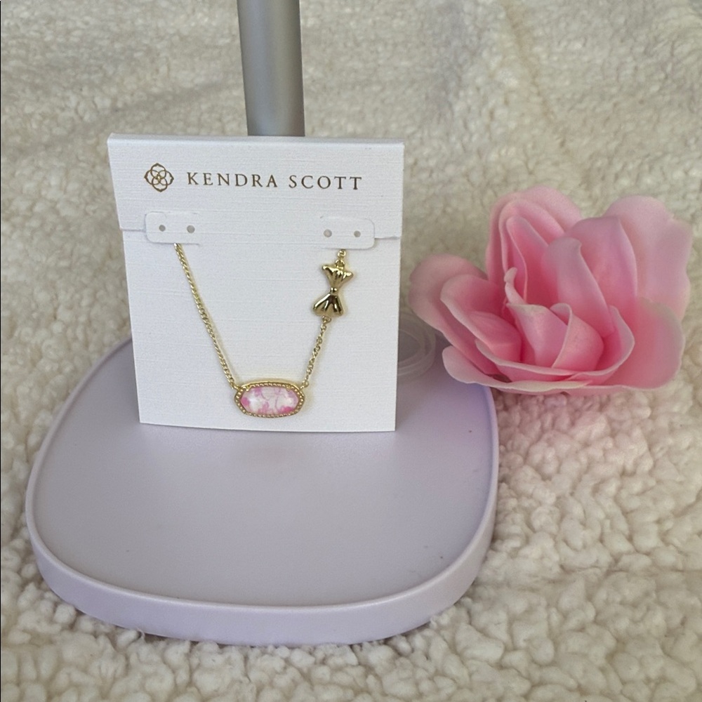 Kendra Scott x LoveShackFancy Bow Gold Elisa Necklace